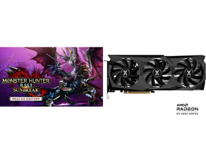 Monster Hunter Rise: Sunbreak Deluxe Edition - PC [Online Game Code] and XFX SPEEDSTER SWFT309 AMD Radeon RX 6700 XT CORE Gaming Graphics Card with 12GB GDDR6 HDMI 3xDP AMD RDNA 2 (RX-67XTYJFDV)