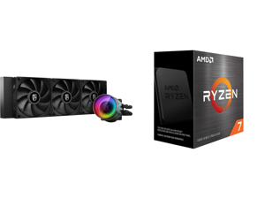 DEEPCOOL Castle 360EX Addressable RGB AIO Liquid CPU Cooler Anti-Leak Technology Inside Cable Controller and 5V ADD RGB 3-Pin Motherboard Control TR4/AM4 Supported LGA 1700 Compatible and AMD Ryzen 7 5700X - Ryzen 7 5000 Series 8-Core Socke