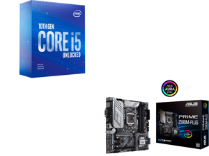 Intel Core i5-10600KF - Core i5 10th Gen Comet Lake 6-Core 4.1 GHz LGA 1200 125W Desktop Processor - BX8070110600KF and ASUS PRIME Z590M-PLUS LGA 1200 Intel Z590 SATA 6Gb/s Micro ATX Intel Motherboard