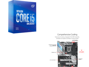 Intel Core i5-10600KF - Core i5 10th Gen Comet Lake 6-Core 4.1 GHz LGA 1200 125W Desktop Processor - BX8070110600KF and Asus ROG Strix Z590-A Gaming WiFi II LGA 1200 (Intel 11th/10th Gen) ATX White Scheme Gaming Motherboard (14+2 Power Stag
