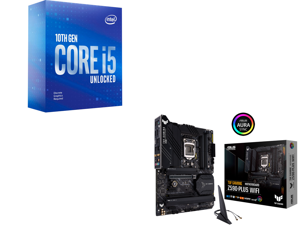 Intel Core i5-10600KF - Core i5 10th Gen Comet Lake 6-Core 4.1 GHz LGA 1200 125W Desktop Processor - BX8070110600KF and ASUS TUF GAMING Z590-PLUS WIFI LGA 1200 Intel Z590 SATA 6Gb/s ATX Intel Motherboard