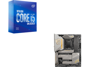 Intel Core i5-10600KF - Core i5 10th Gen Comet Lake 6-Core 4.1 GHz LGA 1200 125W Desktop Processor - BX8070110600KF and MSI MEG Z590 ACE GOLD EDITION LGA 1200 Intel Z590 SATA 6Gb/s ATX Intel Motherboard