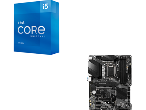 Intel Core i5-11600K - Core i5 11th Gen Rocket Lake 6-Core 3.9 GHz LGA 1200 125W Intel UHD Graphics 750 Desktop Processor - BX8070811600K and MSI PRO Z490-A PRO LGA 1200 Intel Z490 SATA 6Gb/s ATX Intel Motherboard