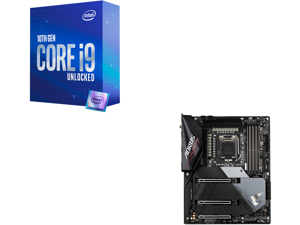 Intel Core i9-10850K Comet Lake 10-Core 3.6 GHz LGA 1200 125W Desktop Processor Intel UHD Graphics 630 - BX8070110850K and GIGABYTE Z590 AORUS ULTRA LGA 1200 Intel Z590 SATA 6Gb/s ATX Intel Motherboard
