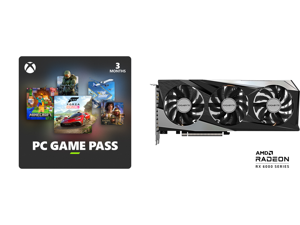 PC Game Pass (100+ PC Games All You Can Play) 3 Month US Region [Digital Code] and GIGABYTE GAMING OC Radeon RX 6500 XT Video Card GV-R65XTGAMING OC-4GD
