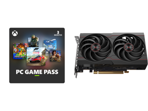 PC Game Pass (100+ PC Games All You Can Play) 3 Month US Region [Digital Code] and aSapphire Pulse AMD Radeon RX 6600 Gaming 8GB GDDR6 HDMI / DP LITE EDITION Video Card 11310-04-20G