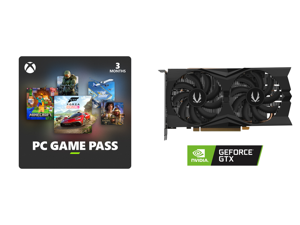 PC Game Pass (100+ PC Games All You Can Play) 3 Month US Region [Digital Code] and ZOTAC GAMING GeForce GTX 1660 6GB GDDR5 192-bit Gaming Graphics Card Super Compact ZT-T16600K-10M