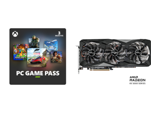 PC Game Pass (100+ PC Games All You Can Play) 3 Month US Region [Digital Code] and ASRock Challenger Pro Radeon RX 6750 XT Video Card RX6750XT CLP 12GO