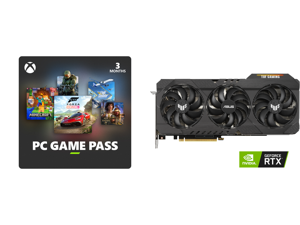PC Game Pass (100+ PC Games All You Can Play) 3 Month US Region [Digital Code] and ASUS TUF Gaming GeForce RTX 3080 Ti Video Card TUF-RTX3080TI-O12G-GAMING