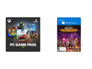 PC Game Pass (100+ PC Games All You Can Play) 3 Month US Region [Digital Code] and Minecraft Dungeons: Ultimate Edition Windows 10 [Digital Code]