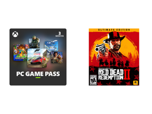 PC Game Pass (100+ PC Games All You Can Play) 3 Month US Region [Digital Code] and Red Dead Redemption 2: Ultimate Edition for PC [Online Game Code]