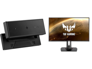 ASUS ROG Eye S Streaming 1080p 60FPS Gaming Webcam and ASUS TUF Gaming VG279QM 27" Full HD 1920 x 1080 1 ms (GTG) 280Hz (Overclocking) 2 x HDMI DisplayPort G-SYNC ELMB SYNC HDR Built-in Speakers LED Backlit Height Adjustable IPS Gaming Moni