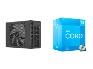 CORSAIR HX1500i CP-9020215-NA 1500W Power Supply and Intel Core i3-12100F - Core i3 12th Gen Alder Lake Quad-Core 3.3 GHz LGA 1700 58W Desktop Processor - BX8071512100F