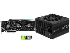 GIGABYTE Gaming GeForce RTX 3080 Ti Video Card GV-N308TGAMING OC-12GD and CORSAIR RM1000e CP-9020250-NA 1000 W Power Supply