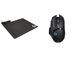 Logitech G Powerplay Wireless Charging System for G703 G903 G502 Lightspeed Wireless Gaming Mice and Logitech G502 LIGHTSPEED Wireless Gaming Mouse with HERO Sensor and Tunable Weights
