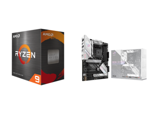 AMD Ryzen 9 5950X - Ryzen 9 5000 Series Vermeer (Zen 3) 16-Core 3.4 GHz Socket AM4 105W Desktop Processor - 100-100000059WOF and ASUS ROG STRIX B550-A GAMING AM4 ATX AMD Motherboard