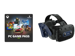 PC Game Pass (100+ PC Games All You Can Play) 3 Month US Region [Digital Code] and HTC VIVE Pro 2 VR Headset (99HASW001-00)