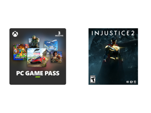 PC Game Pass (100+ PC Games All You Can Play) 3 Month US Region [Digital Code] and Injustice 2 [Online Game Code]