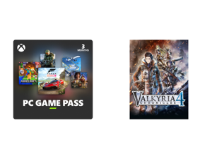 PC Game Pass (100+ PC Games All You Can Play) 3 Month US Region [Digital Code] and Valkyria Chronicles 4 Complete Edition [Steam Online Game Code]