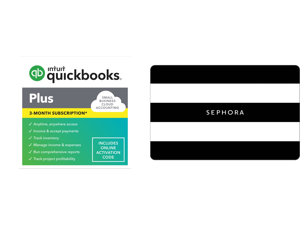 QuickBooks Online Plus - 5 Users / 3 Month - New Subscriber Only [Digital Delivery] and Sephora $50 Gift Card (Email Delivery)
