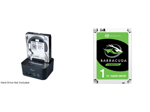Rosewill SATA Docking Station with USB 3.0 Hub and SD Card Reader 5Gbps Transfer Rate Supports SATA I/II 2.5" 3.5" HDD - RX303-PU3-35B and Seagate 1TB BarraCuda 5400 RPM 128MB Cache SATA 6.0Gb/s 2.5" Laptop Internal Hard Drive ST1000LM048