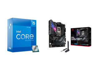 Intel Core i5-12600K - Core i5 12th Gen Alder Lake 10-Core (6P+4E) 3.7 GHz LGA 1700 125W Intel UHD Graphics 770 Desktop Processor - BX8071512600K and ASUS ROG Strix Z690-E Gaming WiFi 6E LGA 1700(Intel® 12th13th Gen)ATX gaming motherboard(P
