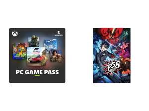 PC Game Pass (100+ PC Games All You Can Play) 3 Month US Region [Digital Code] and Persona 5 Strikers [PC Online Game Code]