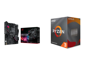 ASUS ROG Strix B550-F Gaming AMD AM4 Zen 3 Ryzen 5000 3rd Gen Ryzen ATX Gaming Motherboard (PCIe 4.0 2.5Gb LAN BIOS Flashback HDMI 2.1 Addressable Gen 2 RGB Header and Aura Sync) and AMD Ryzen 3 4100 - Ryzen 3 4000 Series Quad-Core Socket A