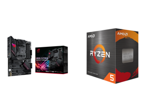 ASUS ROG Strix B550-F Gaming AMD AM4 Zen 3 Ryzen 5000 3rd Gen Ryzen ATX Gaming Motherboard (PCIe 4.0 2.5Gb LAN BIOS Flashback HDMI 2.1 Addressable Gen 2 RGB Header and Aura Sync) and AMD Ryzen 5 5600X - Ryzen 5 5000 Series Vermeer (Zen 3) 6