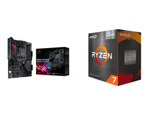 ASUS ROG Strix B550-F Gaming AMD AM4 Zen 3 Ryzen 5000 3rd Gen Ryzen ATX Gaming Motherboard (PCIe 4.0 2.5Gb LAN BIOS Flashback HDMI 2.1 Addressable Gen 2 RGB Header and Aura Sync) and AMD Ryzen 7 5700G - Ryzen 7 5000 G-Series Cezanne (Zen 3)
