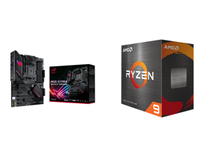 ASUS ROG Strix B550-F Gaming AMD AM4 Zen 3 Ryzen 5000 3rd Gen Ryzen ATX Gaming Motherboard (PCIe 4.0 2.5Gb LAN BIOS Flashback HDMI 2.1 Addressable Gen 2 RGB Header and Aura Sync) and AMD Ryzen 9 5900X - Ryzen 9 5000 Series Vermeer (Zen 3) 1