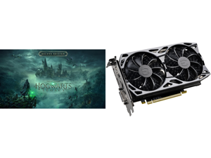Hogwarts Legacy Digital Deluxe Edition - PC [Steam Game Code] and EVGA GeForce GTX 1660 SC ULTRA GAMING 06G-P4-1067-KR 6GB GDDR5 Dual Fan Metal Backplate