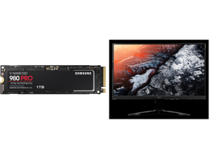 SAMSUNG 980 PRO M.2 2280 1TB PCI-Express Gen 4.0 x4 NVMe 1.3c Samsung V-NAND 3-bit MLC Internal Solid State Drive (SSD) MZ-V8P1T0B/AM and Acer Nitro KG271U Pbiip 27” WQHD (2560 x 1440) Gaming Monitor with AMD FreeSync Premium Technology Up
