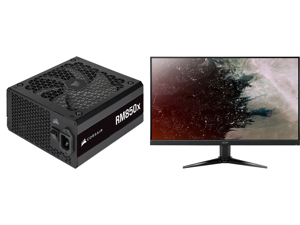 CORSAIR RMx Series (2021) RM850x CP-9020200-NA 850 W Power Supply and Acer QG241Y Pbmiipx 24" (23.8" Viewable) Full HD 1920 x 1080 165Hz 1ms (VRB) HDR10 2 x HDMI DisplayPort Built-in Speakers Freesync Premium Gaming Monitor