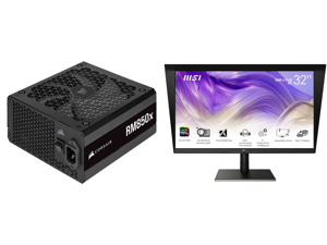 CORSAIR RMx Series (2021) RM850x CP-9020200-NA 850 W Power Supply and MSI Summit MS321UP 32" UHD 3840 x 2160 (4K) 60 Hz Flat Panel IPS Monitor