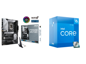 ASUS Prime Z690-P WiFi LGA 1700(Intel® 12th13th Gen) ATX motherboard (PCIe 5.0DDR514+1 Power Stages3x M.2WiFi 6Bluetooth v5.22.5Gb LANfront panel USB 3.2 Gen 1 Type-C®Thunderbolt™ 4 support and Intel Core i5-12400 - Core i5 12th Gen Alder L