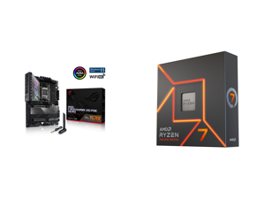 ASUS ROG CROSSHAIR X670E HERO (WiFi 6E) Socket AM5 (LGA 1718) Ryzen 7000 gaming motherboard ATX (18 + 2 power stages PCIe 5.0 DDR5 support five M.2 slots USB 3.2 Gen 2x2 front-panel connector) and AMD Ryzen 7 7700 - Ryzen 7 7000 Series 8-Co