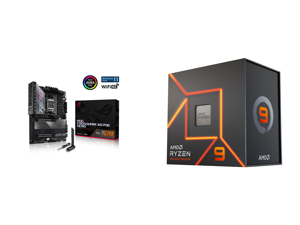 ASUS ROG CROSSHAIR X670E HERO (WiFi 6E) Socket AM5 (LGA 1718) Ryzen 7000 gaming motherboard ATX (18 + 2 power stages PCIe 5.0 DDR5 support five M.2 slots USB 3.2 Gen 2x2 front-panel connector) and AMD Ryzen 9 7900 - Ryzen 9 7000 Series 12-C