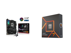 ASUS ROG STRIX X670E-F GAMING WIFI6E Socket AM5 (LGA 1718) Ryzen 7000 gaming motherboard ATX (PCIe 5.0 DDR516 + 2 power stagesfour M.2 slots with heatsinksUSB 3.2 Gen 2x2AI Cooling II) and AMD Ryzen 7 7700X - 8-Core 4.5 GHz - Socket AM5 - 1