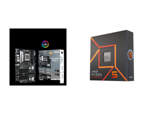 ASUS PRIME B650M-A-CSM Micro-ATX commercial motherboard DDR5 PCIe 5.0 M.2 support Realtek 2.5Gb Ethernet DisplayPort VGA HDMI® SATA 6 Gbps USB 3.2 Gen 2 ports front USB 3.2 Gen 1 Type-C. and AMD Ryzen 5 7600X - 6-Core 4.7 GHz - Socket AM5 -