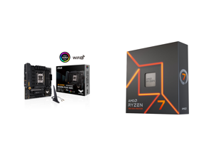 ASUS TUF GAMING B650M-PLUS WIFI Socket AM5 (LGA 1718) Ryzen 7000 mATX gaming motherboard(14 power stages PCIe 5.0 M.2 support DDR5 memory 2.5 Gb Ethernet WiFi 6 USB4 support and Aura Sync) and AMD Ryzen 7 7700X - 8-Core 4.5 GHz - Socket AM5