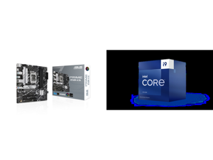 ASUS PRIME B760M-A D4 Intel B760 (LGA 1700)(13th and 12th Gen) mATX motherboard PCIe 4.0 two M.2 slots Realtek 2.5Gb Ethernet DisplayPort Dual HDMI SATA 6 Gbps rear USB 3.2 Gen 2 and Intel Core i9-13900F Desktop Processor 24 cores (8 P-core