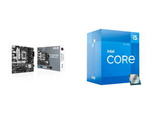 ASUS PRIME B760M-A D4 Intel B760 (LGA 1700)(13th and 12th Gen) mATX motherboard PCIe 4.0 two M.2 slots Realtek 2.5Gb Ethernet DisplayPort Dual HDMI SATA 6 Gbps rear USB 3.2 Gen 2 and Intel Core i5-12400 - Core i5 12th Gen Alder Lake 6-Core