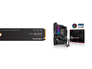 Western Digital WD_BLACK SN770 M.2 2280 2TB PCIe Gen4 16GT/s up to 4 Lanes Internal Solid State Drive (SSD) WDS200T3X0E and ASUS ROG Maximus Z790 Hero (WiFi 6E) LGA 1700 (Intel 13th12th Gen) ATX Gaming Motherboard (PCIe 5.0 DDR5 20+1 Power