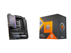 MSI MEG X670E GODLIKE AM5 AMD Ryzen™ 7000 Series SATA 6Gb/s E-ATX Motherboards DDR5 Wi-Fi 6E PCIe 5.0 M.2 slots EZ LED Control switch and AMD Ryzen 9 7900X3D - Ryzen 9 7000 Series 12-Core 4.4 GHz Socket AM5 120W AMD Radeon Graphics Desktop