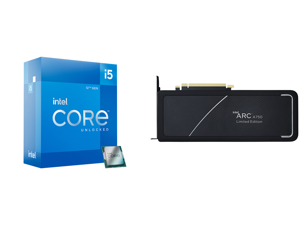 Intel Core i5-12600K - Core i5 12th Gen Alder Lake 10-Core (6P+4E) 3.7 GHz LGA 1700 125W Intel UHD Graphics 770 Desktop Processor - BX8071512600K and Intel Arc A750 Limited Edition 8GB PCI Express 4.0 Graphics Card 21P02J00BA