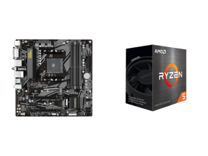 GIGABYTE B550M DS3H AC AM4 AMD B550 SATA 6Gb/s Micro ATX AMD Motherboard and AMD Ryzen 5 5600 - Ryzen 5 5000 Series Vermeer (Zen 3) 6-Core 3.5 GHz Socket AM4 65W None Integrated Graphics Desktop Processor - 100-100000927BOX