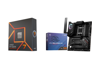 AMD Ryzen 7 7700 - Ryzen 7 7000 Series 8-Core Socket AM5 65W AMD Radeon Graphics Processor - 100-100000592BOX and MSI MPG B650 CARBON WIFI AM5 AMD B650 SATA 6Gb/s DDR5 Ryzen 7000 ATX Motherboard