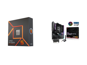 AMD Ryzen 5 7600X - 6-Core 4.7 GHz - Socket AM5 - 105W Desktop Processor (100-100000593WOF) and ASUS ROG Crosshair X670E Extreme (WiFi 6E) Socket AM5 (LGA 1718) Ryzen 7000 EATX Gaming motherboard EATX (20 + 2 power stages PCIe 5.0 DDR5 supp