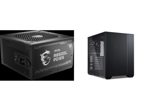 MSI  MAG A850GL PCIE 50 80 GOLD Fully Modular Gaming PSU 12VHPWR Cable ATX 30 Compatible 850W Power Supply and LIAN LI O11 AIR MINI Black SPCC  Aluminum  Tempered Glass ATX Mini Tower Computer Case O11AMX